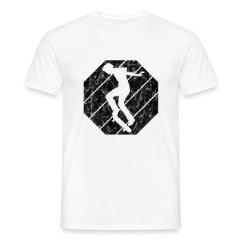 Skateboard Skateboarder Skater Skate Skateing - Men's T-Shirt - white - Front - AI Model Male 178 dark (178cm)