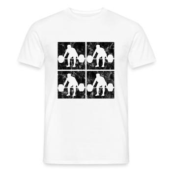 Musculation Bodybuilder GYM Fitnessstudio Retro - T-shirt homme - blanc - Devant - AI Model Male 178 dark (178cm)