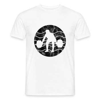 Musculation Musculation GYM Fitnessstudio Retro - T-shirt homme - blanc - Devant - AI Model Male 178 dark (178cm)