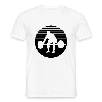 Bodybuilding Bodybuilder GYM Fitnessstudio Retro - Männer T-Shirt - Weiß - Vorne - AI Model Male 178 dark (178cm)