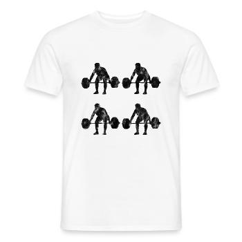 Musculation Bodybuilder GYM Fitnessstudio Retro - T-shirt homme - blanc - Devant - AI Model Male 178 dark (178cm)