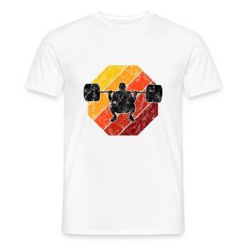 Musculation Bodybuilder GYM Fitnessstudio Retro - T-shirt homme - blanc - Devant - AI Model Male 178 dark (178cm)