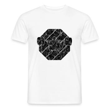 Musculation Bodybuilder GYM Fitnessstudio Retro - T-shirt homme - blanc - Devant - AI Model Male 178 dark (178cm)