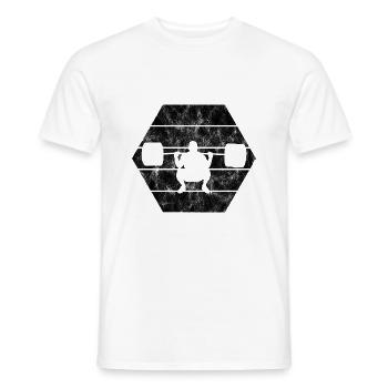 Bodybuilding Bodybuilder GYM Fitnessstudio Retro - Männer T-Shirt - Weiß - Vorne - AI Model Male 178 dark (178cm)