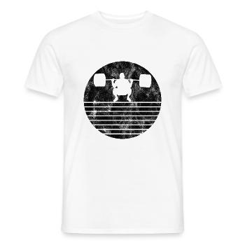 Musculation Bodybuilder GYM Fitnessstudio Retro - T-shirt homme - blanc - Devant - AI Model Male 178 dark (178cm)