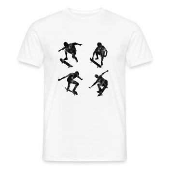 Skateboard Skateboarder Skateboarding Skate Retro - Men's T-Shirt - white - Front - AI Model Male 178 dark (178cm)