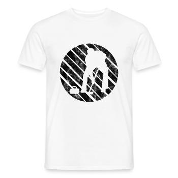 Curling sur glace Curling Retro Cadeau - T-shirt homme - blanc - Devant - AI Model Male 178 dark (178cm)