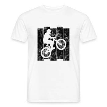 BMX Vélo Vélo Rétro Cadeau Vélo Motocross - T-shirt homme - blanc - Devant - AI Model Male 178 dark (178cm)