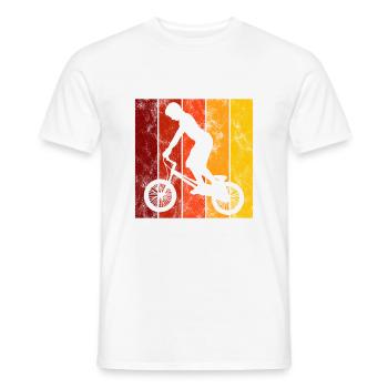 BMX Bike Bike Retro Gift Bicycle Motocross - Men's T-Shirt - white - Front - AI Model Male 178 dark (178cm)