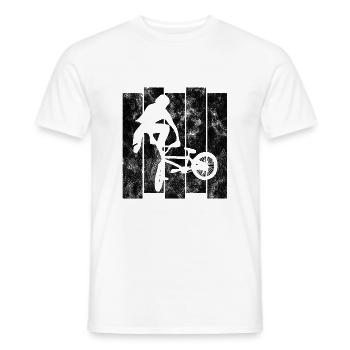 Cadeau rétro de vélo de vélo BMX Vélo Motocross - T-shirt homme - blanc - Devant - AI Model Male 178 dark (178cm)