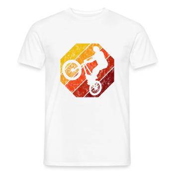 BMX Rad Fahrrad Retro Geschenk Bicycle Motocross - Männer T-Shirt - Weiß - Vorne - AI Model Male 178 dark (178cm)