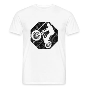 BMX Vélo Vélo Rétro Cadeau Vélo Motocross - T-shirt homme - blanc - Devant - AI Model Male 178 dark (178cm)