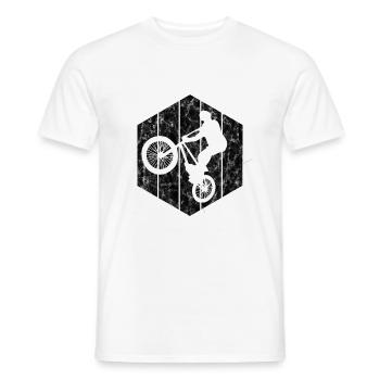 BMX Vélo Vélo Rétro Cadeau Vélo Motocross - T-shirt homme - blanc - Devant - AI Model Male 178 dark (178cm)