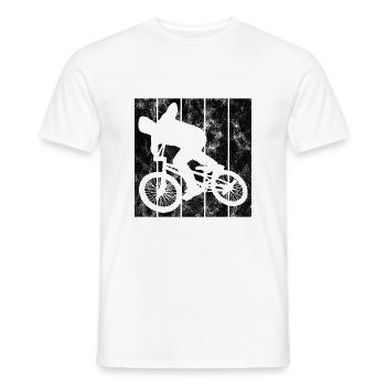 BMX Rad Fahrrad Retro Geschenk Bicycle Motocross - Männer T-Shirt - Weiß - Vorne - AI Model Male 178 dark (178cm)