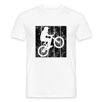 BMX Vélo Vélo Rétro Cadeau Vélo Motocross - T-shirt homme - blanc - Devant - AI Model Male 178 dark (178cm)
