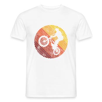 BMX Vélo Vélo Rétro Cadeau Vélo Motocross - T-shirt homme - blanc - Devant - AI Model Male 178 dark (178cm)