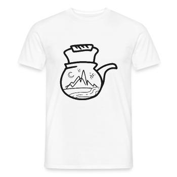 Bouilloire de camping-car - T-shirt homme - blanc - Devant - AI Model Male 178 dark (178cm)
