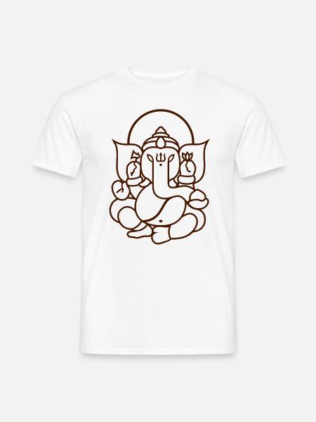 Ganesha Elefant (elephant) No.03 - Männer T-Shirt - Weiß
