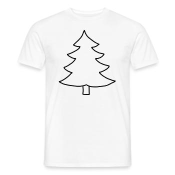 Tannenbaum Zeichnung - Männer T-Shirt - Weiß - Vorne - AI Model Male 178 dark (178cm)