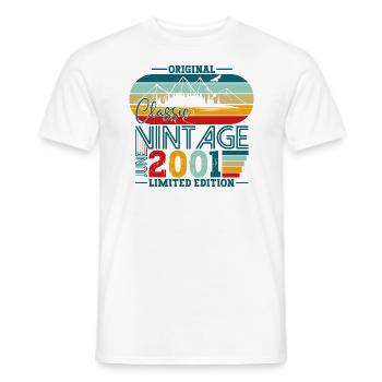 Original Juni Jahrgang 2001 21. Geburtstag Herren - Männer T-Shirt - Weiß - Vorne - AI Model Male 178 dark (178cm)