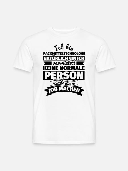 Packmitteltechnologe Geschenke - Männer T-Shirt - Weiß