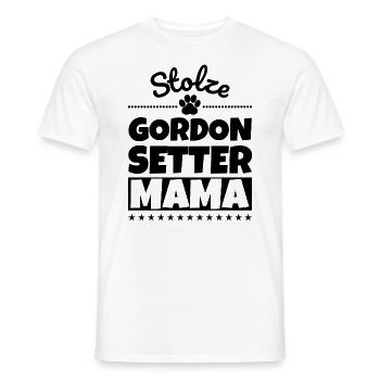 Stolze Gordon Setter Mama - Männer T-Shirt - Weiß - Vorne - AI Model Male 178 dark (178cm)