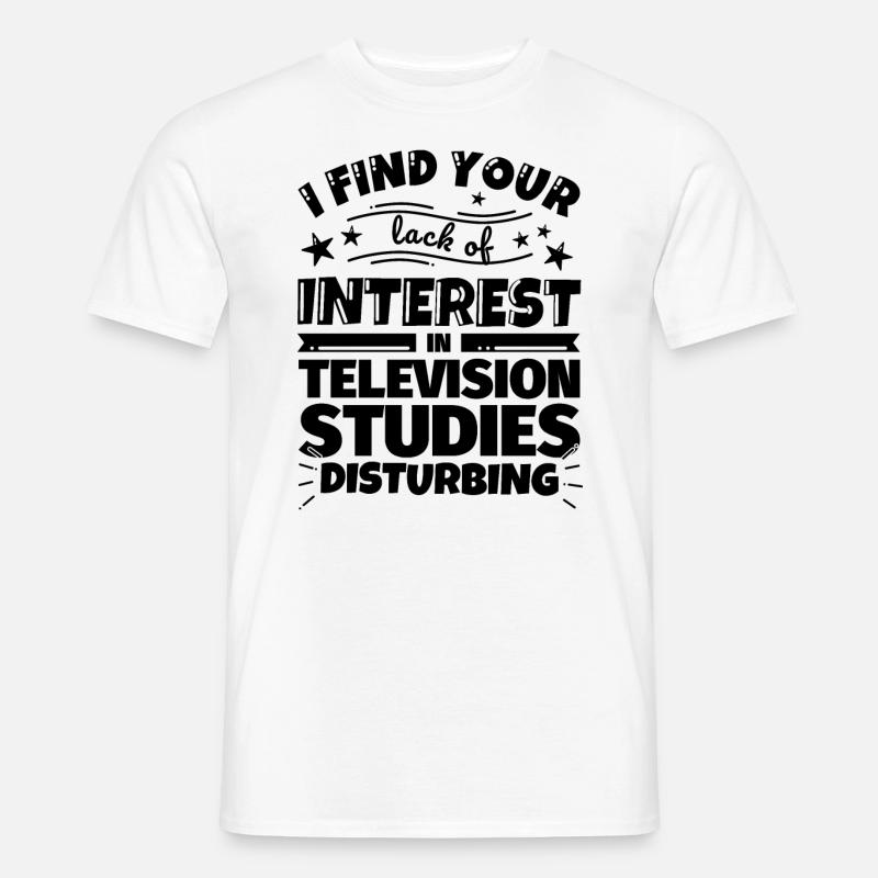 Fernsehstudien lustiges Geschenk - Männer T-Shirt - Weiß