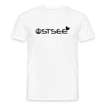 Ostsee mit Anker und Herz [black] - Männer T-Shirt - Weiß - Vorne - AI Model Male 178 dark (178cm)