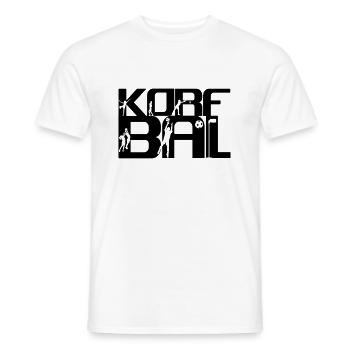 korfball - Men's T-Shirt - white - Front - AI Model Male 178 dark (178cm)