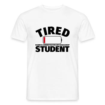 Administration et gestion des affaires Étudiant lus - T-shirt homme - blanc - Devant - AI Model Male 178 dark (178cm)