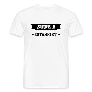 Gitarre - Gitarrist - Gitarristin - Musik - Rock - Männer T-Shirt - Weiß - Vorne - AI Model Male 178 dark (178cm)