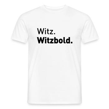 Witzbold Typografie Design Schriftart bold fett - Männer T-Shirt - Weiß - Vorne - AI Model Male 178 dark (178cm)