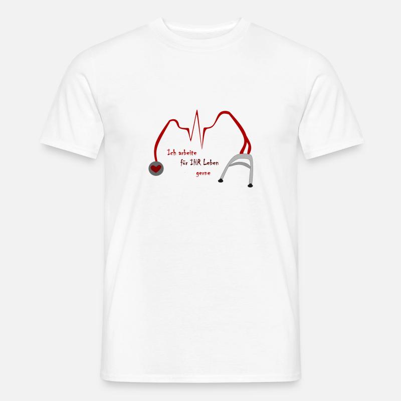 Medizinische Berufe mit Herz - Männer T-Shirt - Weiß