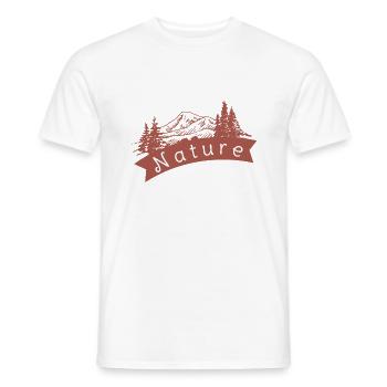 Nature - T-shirt homme - blanc - Devant - AI Model Male 178 dark (178cm)