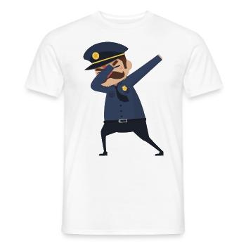 Cadeau garçon de police - T-shirt homme - blanc - Devant - AI Model Male 178 dark (178cm)