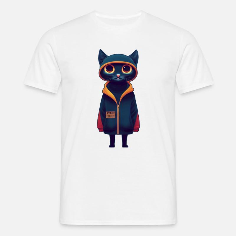 Chat avec pull - T-shirt Homme - blanc