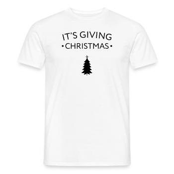 Es ist das Schenken von Weihnachten - Männer T-Shirt - Weiß - Vorne - AI Model Male 178 dark (178cm)