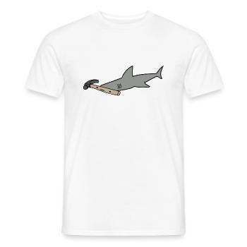 HammerHai - Männer T-Shirt - Weiß - Vorne - AI Model Male 178 dark (178cm)