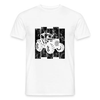 Bauer Retro Traktor Trecker Traktoren Bauernhof - Männer T-Shirt - Weiß - Vorne - AI Model Male 178 dark (178cm)