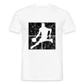 Basket basket basketteur basketteur - T-shirt homme - blanc - Devant - AI Model Male 178 dark (178cm)