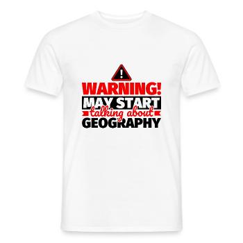 Geographie lustiger Spruch - Männer T-Shirt - Weiß - Vorne - AI Model Male 178 dark (178cm)