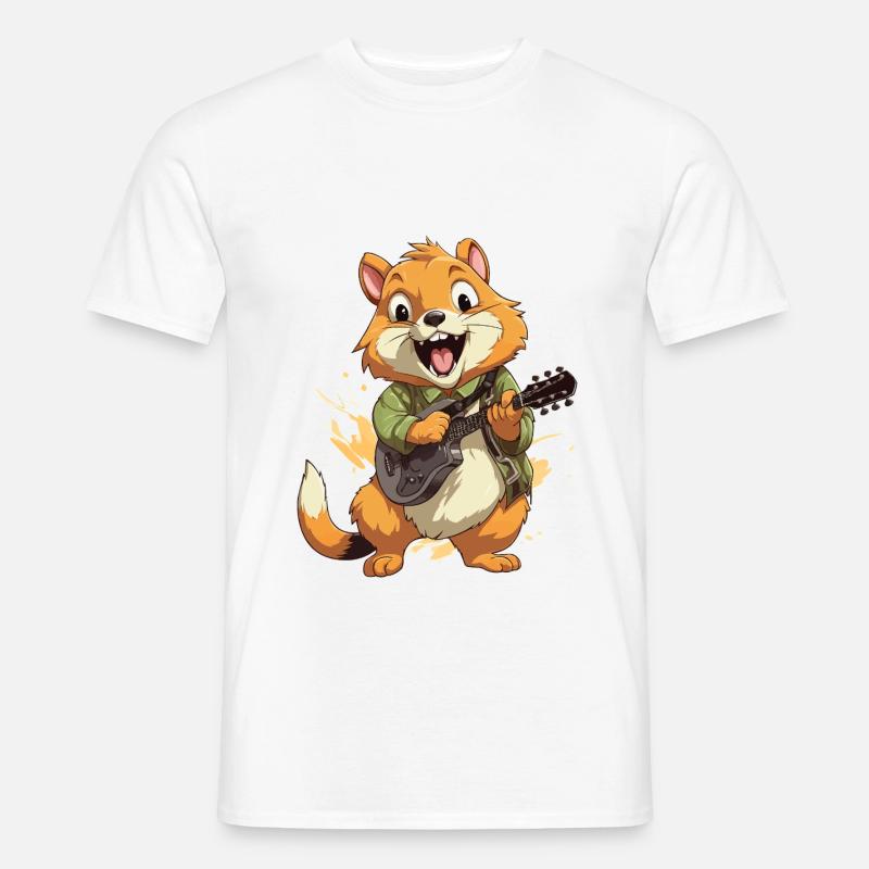 Harmonische Eichhörnchen-Serenade - Männer T-Shirt - Weiß