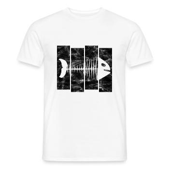 Fishbones for anglers, fishermen and children | Pisces - Men's T-Shirt - white - Front - AI Model Male 178 dark (178cm)