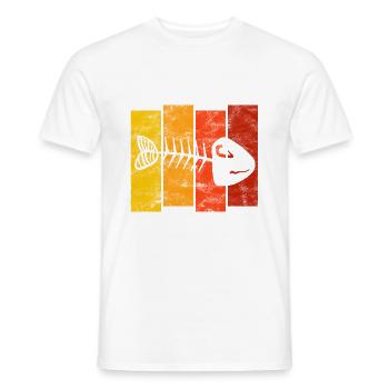 Arête de poisson pour les pêcheurs, les pêcheurs et les enfants | Poissons - T-shirt homme - blanc - Devant - AI Model Male 178 dark (178cm)