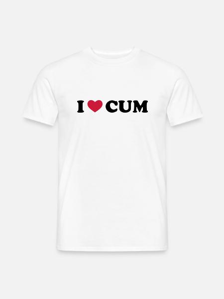 I Love Cum - Männer T-Shirt - Weiß