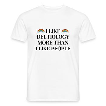 Ich mag Deltiologie mehr als ich Menschen mag - Männer T-Shirt - Weiß - Vorne - AI Model Male 178 dark (178cm)