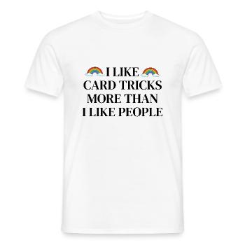 Ich mag Kartentricks mehr als ich Menschen mag - Männer T-Shirt - Weiß - Vorne - AI Model Male 178 dark (178cm)