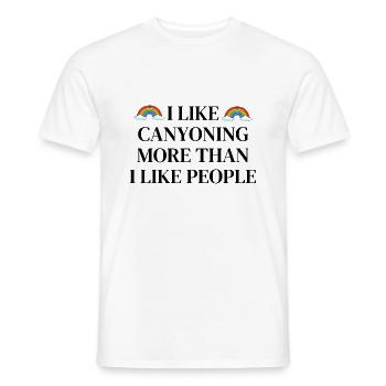Ich mag Canyoning mehr als ich Menschen mag - Männer T-Shirt - Weiß - Vorne - AI Model Male 178 dark (178cm)