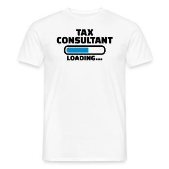 Tax consultant - T-shirt homme - blanc - Devant - AI Model Male 178 dark (178cm)