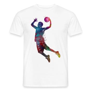 basketball player #basketball #sport - Men's T-Shirt - white - Front - AI Model Male 178 dark (178cm)